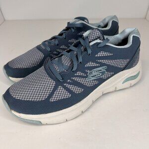 Skechers Blue and White Women's Sneakers